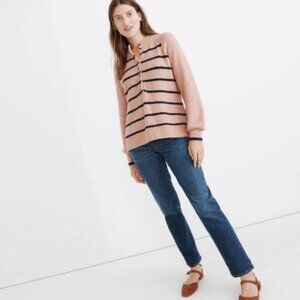 Madewell Pembury Henley Mockneck Sweater S Pink
